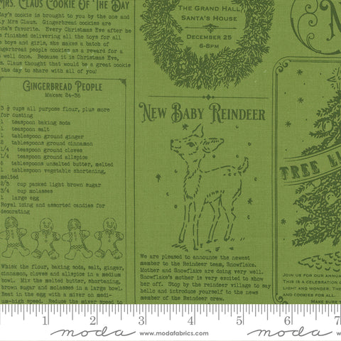 Holiday Cheer Mistletoe North Pole News Yardage by Stacy Iest Hsu for Moda Fabrics