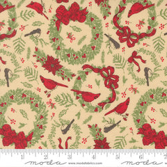Holiday Cheer Natural Deck The Halls Yardage by Stacy Iest Hsu for Moda Fabrics