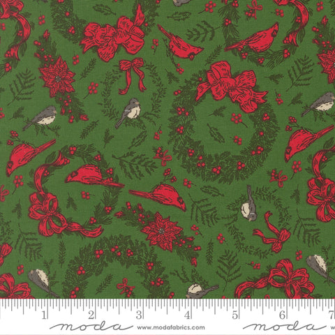 Holiday Cheer Evergreen Deck The Halls Yardage by Stacy Iest Hsu for Moda Fabrics