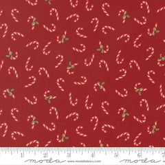 Holiday Cheer Cardinal Candy Cane Yardage by Stacy Iest Hsu for Moda Fabrics