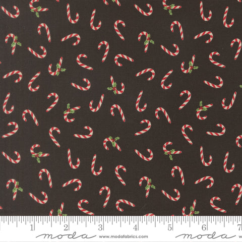 Holiday Cheer Midnight Candy Cane Yardage by Stacy Iest Hsu for Moda Fabrics
