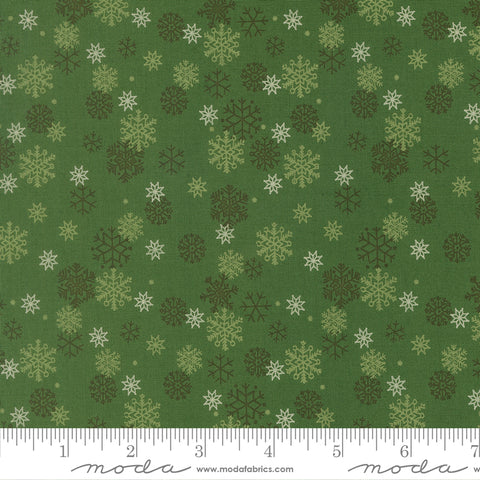 Holiday Cheer Evergreen Snow Flurry Yardage by Stacy Iest Hsu for Moda Fabrics