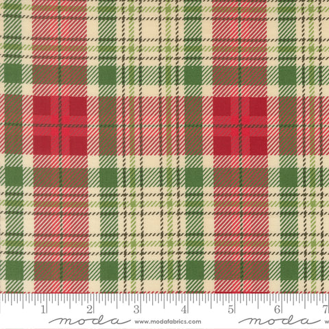 Holiday Cheer Natural Christmas Plaid Yardage by Stacy Iest Hsu for Moda Fabrics