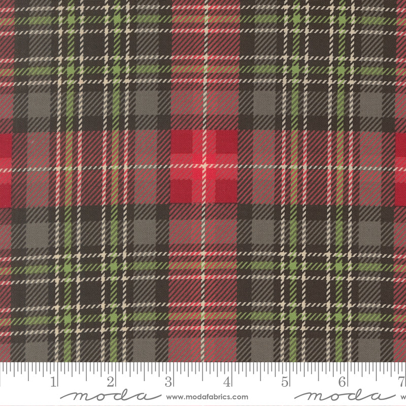 Holiday Cheer Coal Christmas Plaid Yardage by Stacy Iest Hsu for Moda Fabrics