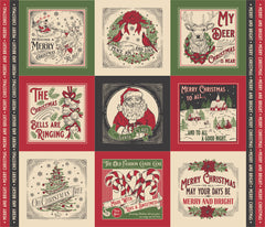 Holiday Cheer Natural Christmas Panel by Stacy Iest Hsu for Moda Fabrics