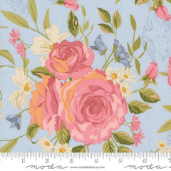 My Secret Garden Sky Grandmas Rose Garden Yardage by Stacy Iest Hsu for Moda Fabrics