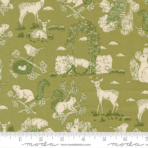 My Secret Garden Grass Garden Toile Yardage by Stacy Iest Hsu for Moda Fabrics