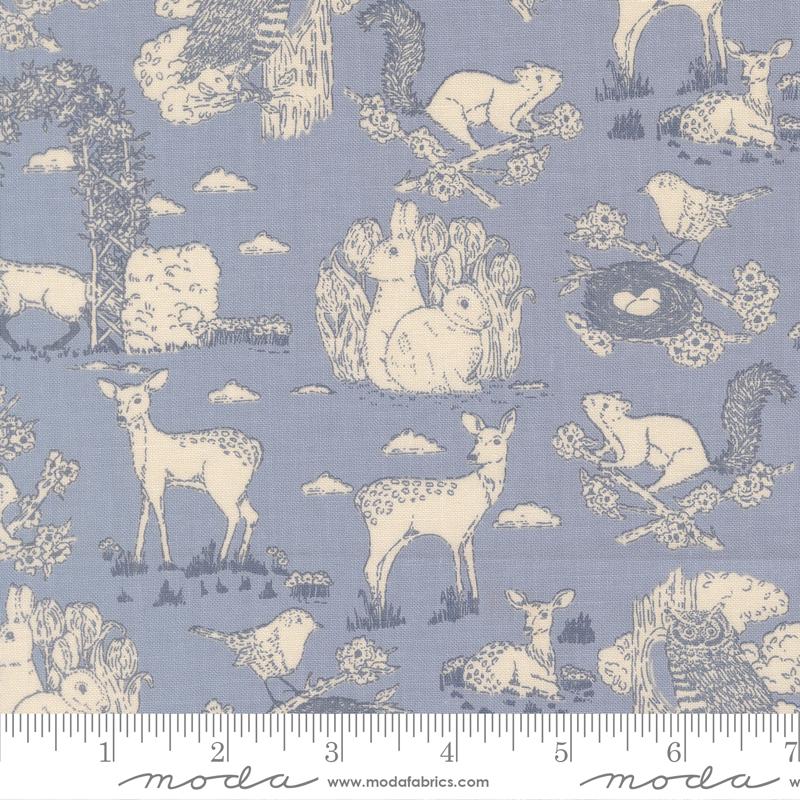 My Secret Garden Dusk Garden Toile Yardage by Stacy Iest Hsu for Moda Fabrics