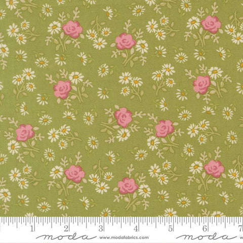 My Secret Garden Grass Rose Garden Yardage by Stacy Iest Hsu for Moda Fabrics