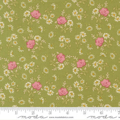 My Secret Garden Grass Rose Garden Yardage by Stacy Iest Hsu for Moda Fabrics