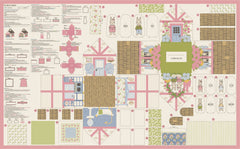 My Secret Garden Garden Bunny Cottage Panel by Stacy Iest Hsu for Moda Fabrics