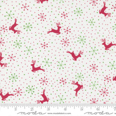 Reindeer Games Winter White Reindeer Dots Yardage by Me and My Sister for Moda Fabrics