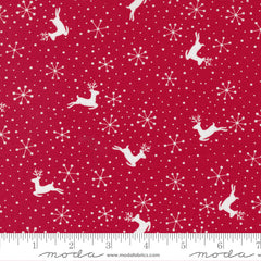 Reindeer Games Poinsettia Red Reindeer Dots Yardage by Me and My Sister for Moda Fabrics