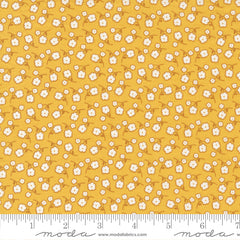 BOLT END 36" Zinnia Saffron Sunny Flowers Yardage by April Rosenthal for Moda Fabrics