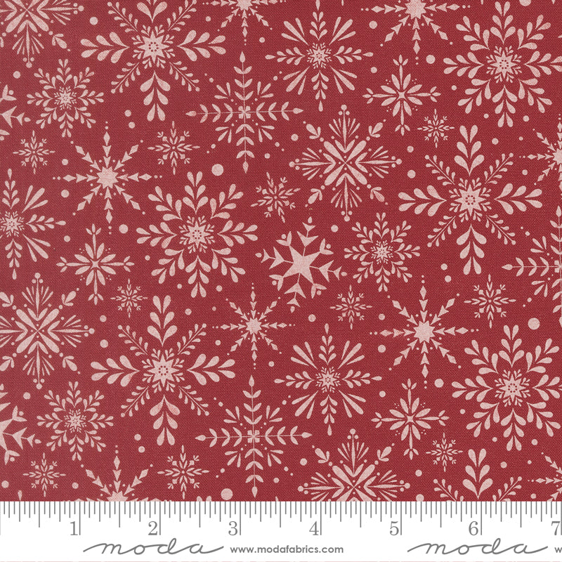 Gingerbread Lane Cranberry Blizzard Yardage by Kiley's Quilt Room for Moda Fabrics
