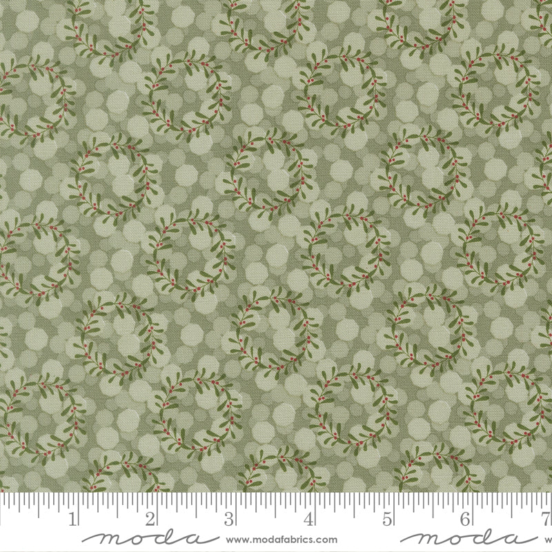 Gingerbread Lane Mistletoe Glittering Lights Yardage by Kiley's Quilt Room for Moda Fabrics