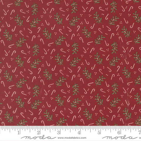 Gingerbread Lane Cranberry Holly Candy Yardage by Kiley's Quilt Room for Moda Fabrics
