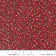 Gingerbread Lane Cranberry Holly Candy Yardage by Kiley's Quilt Room for Moda Fabrics