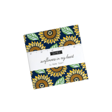Sunflowers In My Heart Charm Pack by Kate Spain for Moda Fabrics