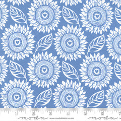 Sunflowers In My Heart Lake Tournesol Yardage by Kate Spain for Moda Fabrics