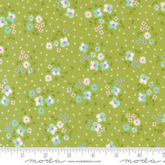 Cali & Co. Pistachio Flower Dot Yardage by Corey Yoder for Moda Fabrics