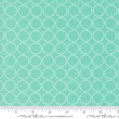 Coriander Colors Aqua Rings Yardage by Corey Yoder for Moda Fabrics