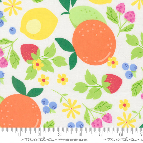 Fruit Salad Off White Fruits Yardage by Corey Yoder for Moda Fabrics