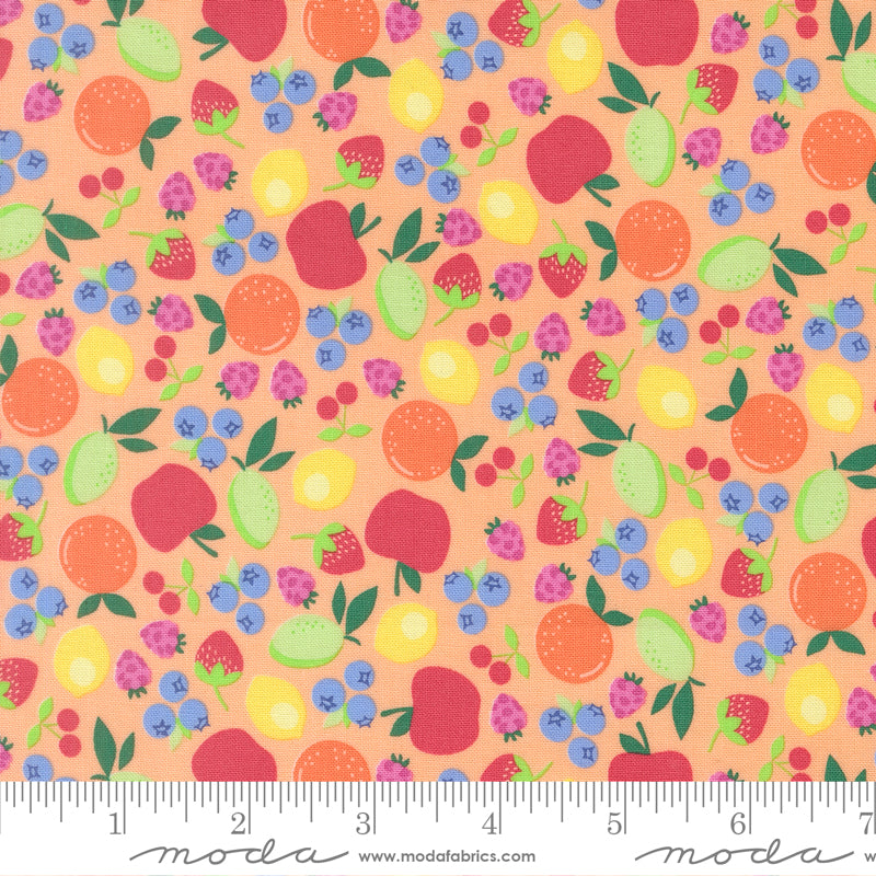 Fruit Salad Cantaloupe Fruit Cup Yardage by Corey Yoder for Moda Fabrics