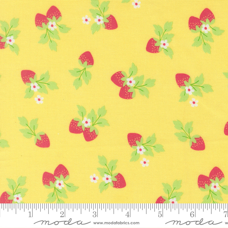 Fruit Salad Sunshine Strawberries Yardage by Corey Yoder for Moda Fabrics