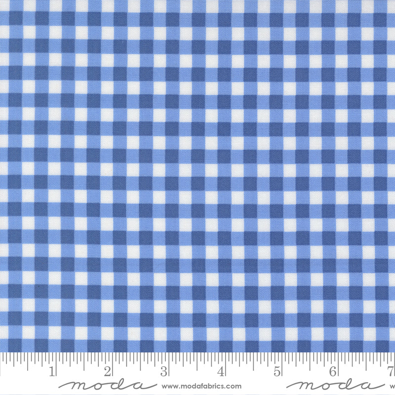 Fruit Salad Cobalt Gingham Yardage by Corey Yoder for Moda Fabrics