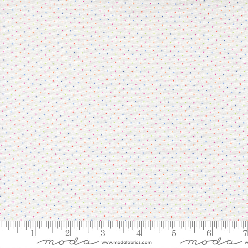 Fruit Salad Off White Pin Dot Yardage by Corey Yoder for Moda Fabrics