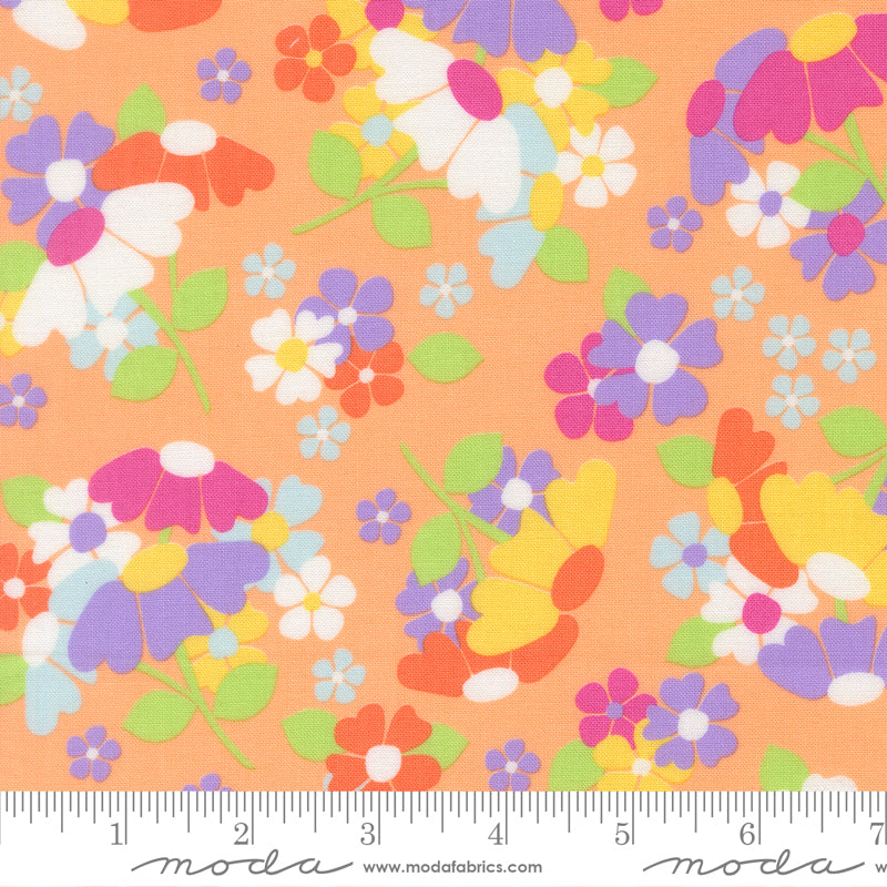 Joysome Cantaloupe Flower Fields Yardage by Corey Yoder for Moda Fabrics
