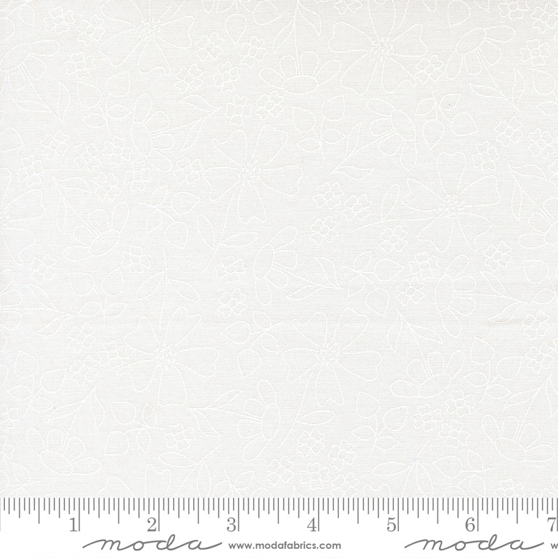 Joysome Cloud White Sunshine Sketch Yardage by Corey Yoder for Moda Fabrics
