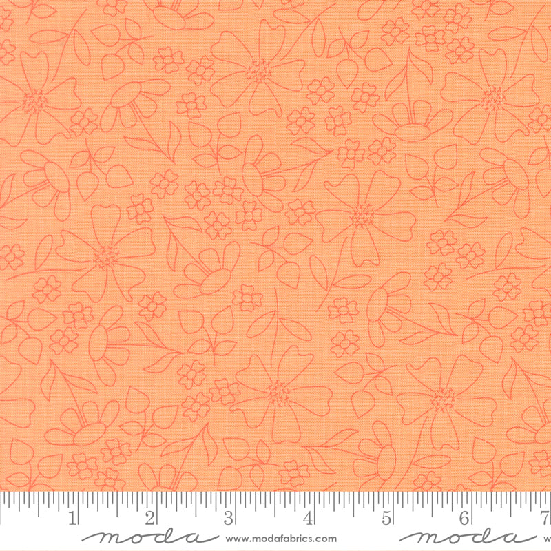 Joysome Cantaloupe Sunshine Sketch Yardage by Corey Yoder for Moda Fabrics