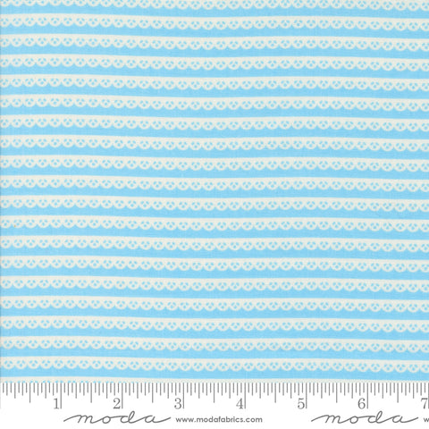 Dainty Meadow Bluebell Dainty Lace Stripe Yardage by Heather Briggs for Moda Fabrics