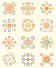 Pastel Prairie Porcelain Panel by Heather Briggs for Moda Fabrics