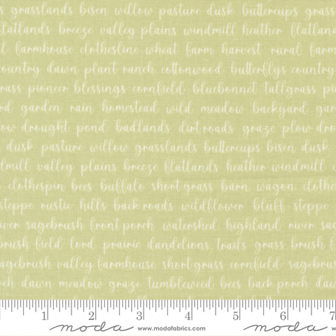 Pastel Prairie Pear Words Yardage by Heather Briggs for Moda Fabrics