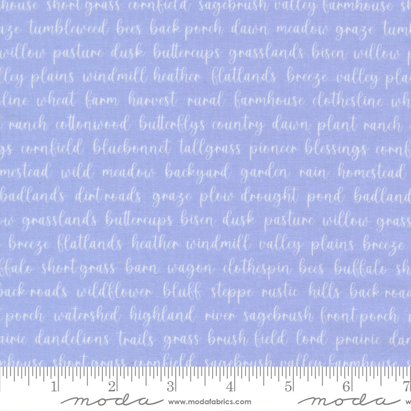 Pastel Prairie Sky Words Yardage by Heather Briggs for Moda Fabrics