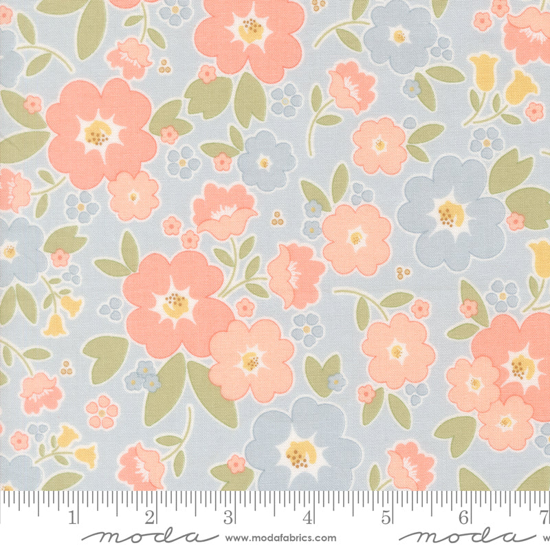 Handmade Sweetness Quilting Cuddle Sky Vintage Blooms Yardage by Heather Briggs for Moda Fabrics