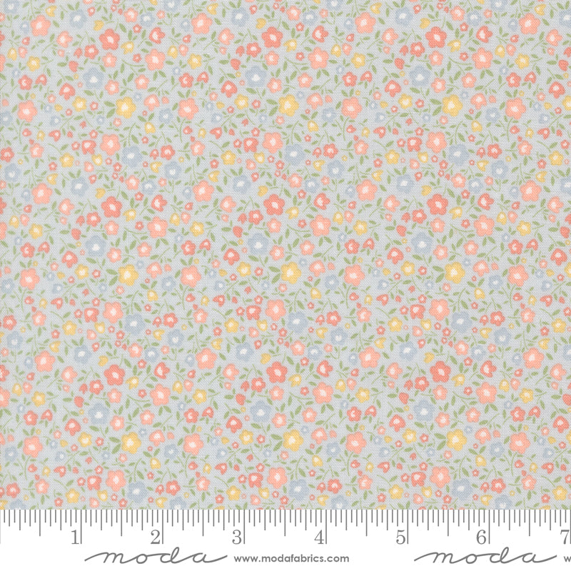 Handmade Sweetness Sky Bitty Blossoms Yardage by Heather Briggs for Moda Fabrics