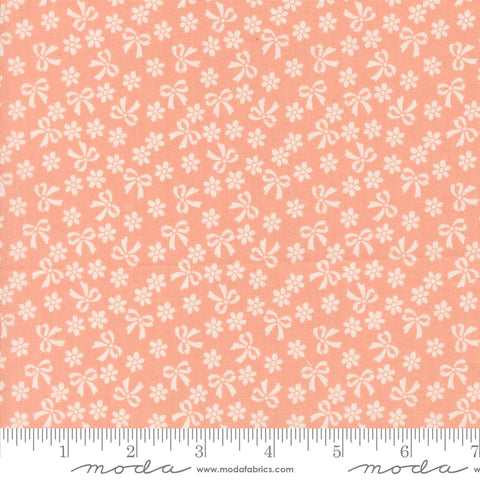 Handmade Sweetness Peach Bows & Daisies Yardage by Heather Briggs for Moda Fabrics