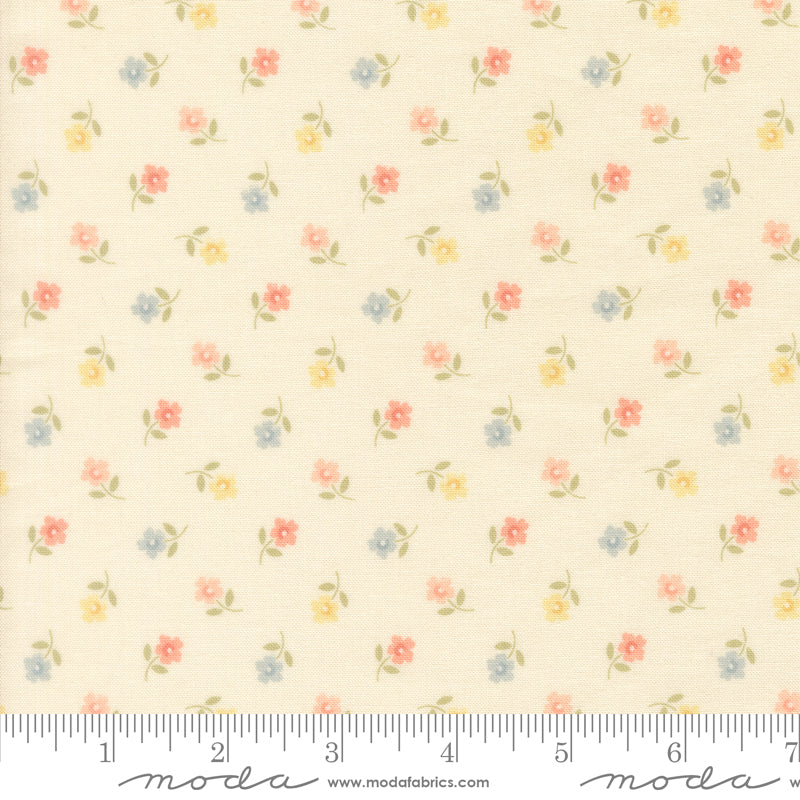 Handmade Sweetness Porcelain Posies Yardage by Heather Briggs for Moda Fabrics
