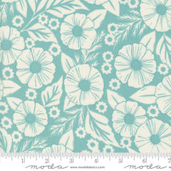 Field of Flowers Robins Egg Flower Paper Yardage by Katharine Watson for Moda Fabrics