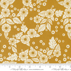 Field of Flowers Goldenrod Floral Scatter Yardage by Katharine Watson for Moda Fabrics