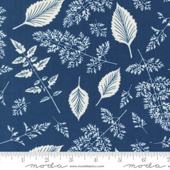 Field of Flowers Indigo Leaf Pattern Yardage by Katharine Watson for Moda Fabrics