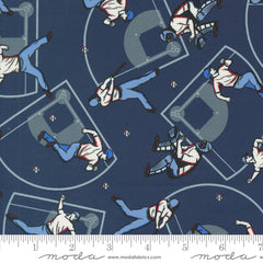 Play Ball Navy Home Run Yardage by Stacy Iest Hsu for Moda Fabrics