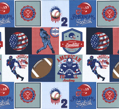 Play Ball Multi Sports Patchwork Yardage by Stacy Iest Hsu for Moda Fabrics