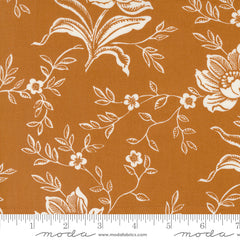 Denim & Daisies Nutmeg Woodcut Bloom Yardage by Fig Tree & Co. for Moda Fabrics