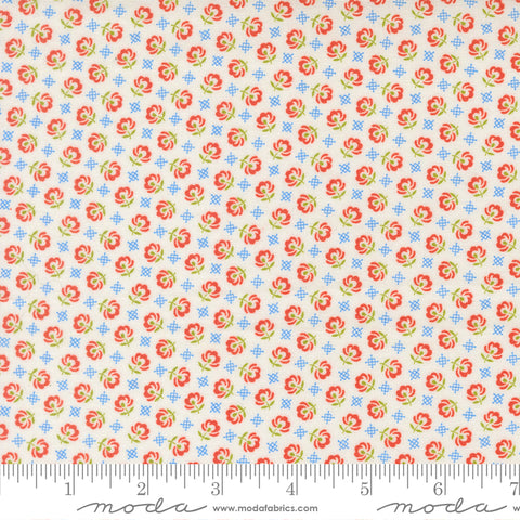 Rosie Whipped Cream Prairie Toss Yardage by Fig Tree & Co. for Moda Fabrics