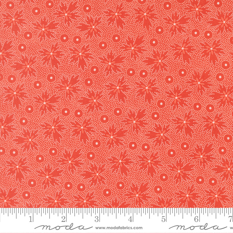 Summer's End Persimmon Geranium Leaves Yardage by Fig Tree & Co. for Moda Fabrics